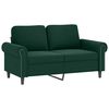 vidaXL Ensemble de canap&eacute;s 3 pcs avec coussins vert fonc&eacute; velours