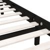 vidaXL Cadre de lit sans matelas noir bois massif 120x200 cm