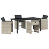 vidaXL Ensemble de salle &agrave; manger pour jardin 5 pcs Gris clair