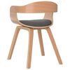 vidaXL Chaise &agrave; manger lot de 6 gris clair bois courb&eacute; et tissu