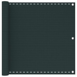 vidaXL &Eacute;cran de balcon Vert fonc&eacute; 75 x 700 cm HDPE et Aluminium