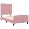 vidaXL Lit &agrave; ressorts avec t&ecirc;te de lit Rose 80 x 200 cm Velours