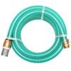 vidaXL Tuyau d'aspiration avec raccords en laiton 10 m 25 mm Vert