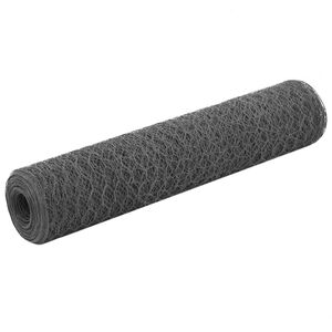 vidaXL Grillage Acier avec rev&ecirc;tement en PVC 25x0,75 m Gris