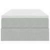 vidaXL Lit avec rangement et matelas Gris clair 90 x 200 cm Velours