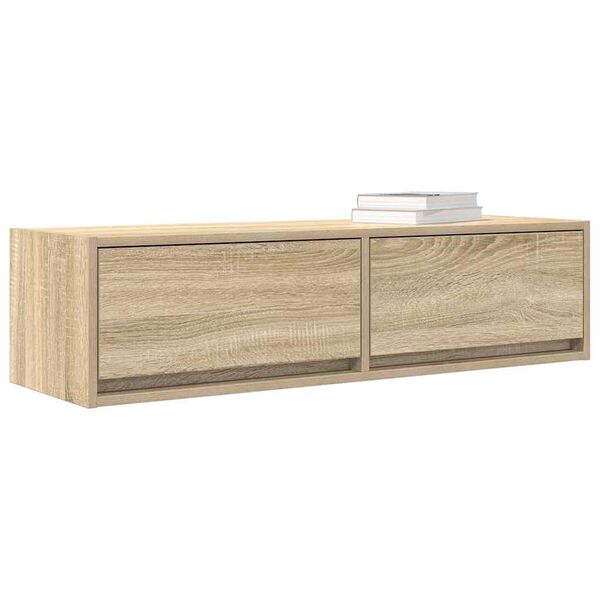 vidaXL Meuble TV Ch&ecirc;ne sonoma 100 x 31 x 25.5 cm Bois d'ing&eacute;nierie