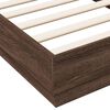 vidaXL Cadre de lit sans matelas ch&ecirc;ne marron 75x190cm bois ing&eacute;nierie