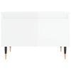 vidaXL Tables basses 2 pcs blanc brillant 50x46x35cm bois d'ingénierie