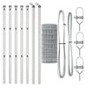 vidaXL Cl&ocirc;ture avec poteau Argent&eacute; 0,8 x 25 m Acier et PVC