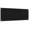 vidaXL Protection de cuisine 2 pcs Noir 110 x 40 cm verre tremp&eacute;
