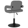 vidaXL Chaises pivotantes &agrave; manger lot de 4 Gris clair Tissu