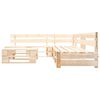 vidaXL Salon de jardin palette 4 pcs naturel bois