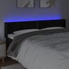vidaXL T&ecirc;te de lit &agrave; LED Noir 183x16x78/88 cm Velours