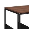 vidaXL Table d'appoint avec roues noir 55x36x63,5 cm bois d'ing&eacute;nierie