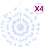vidaXL &Eacute;toile rayonnante de No&euml;l 140 LED 4 pcs blanc froid 17 cm