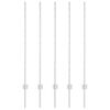 vidaXL Poteau de cl&ocirc;ture. 5 pcs Argent&eacute; 120 cm Acier