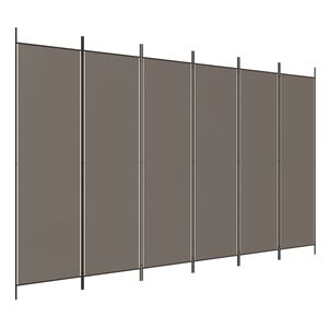 vidaXL Cloison de s&eacute;paration 6 panneaux Anthracite 300x220 cm Tissu