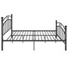 vidaXL Cadre de lit avec t&ecirc;te de lit sans matelas noir 160x200cm m&eacute;tal