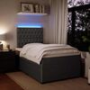 vidaXL Sommier &agrave; lattes de lit et matelas gris fonc&eacute; 120x190cm velours