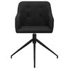 vidaXL Chaises pivotantes &agrave; manger lot de 4 Noir Tissu