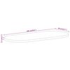 vidaXL Dessus de table 100x40x2,5cm ovale bois massif de manguier brut