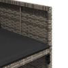 vidaXL Ensemble &agrave; manger de jardin 11pcs avec coussins gris poly rotin