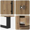 vidaXL Haut Armoire avec tiroir Ch&ecirc;ne artisanal 69,5 x 34 x 180 cm