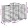 vidaXL Paniers &agrave; gabions arqu&eacute;s 5 pcs 200x50x120/140 cm Fer galvanis&eacute;