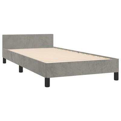 vidaXL Cadre de lit sans matelas gris clair 80x200 cm velours