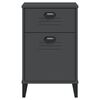 vidaXL Table de chevet VIKEN gris anthracite bois d'ing&eacute;nierie