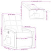 vidaXL Fauteuil inclinable de massage &eacute;lectrique Rouge bordeaux Tissu