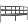 vidaXL Cadre de lit sans matelas gris 200x200 cm bois massif de pin