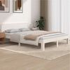 vidaXL Cadre de lit sans matelas blanc bois de pin massif 140x190 cm