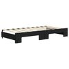 vidaXL Lit de jour avec gigogne et matelas noir 90x190 cm velours