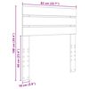 vidaXL T&ecirc;te de lit Ch&ecirc;ne noir 80 cm Bois d'ing&eacute;nierie