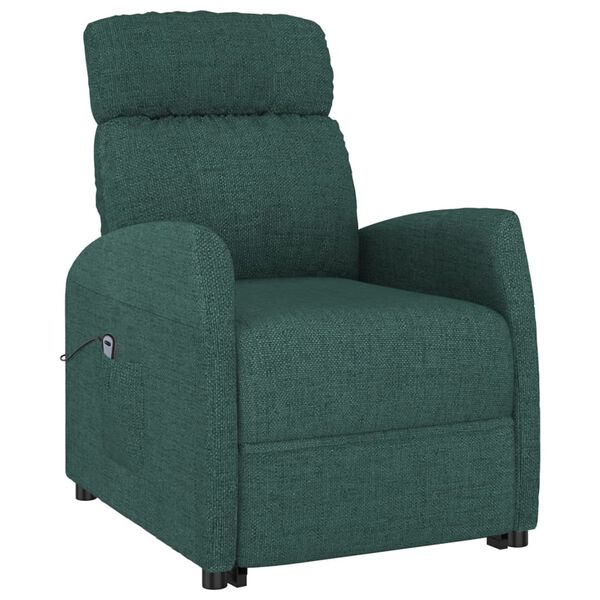 vidaXL Fauteuil Vert fonc&eacute; Tissu