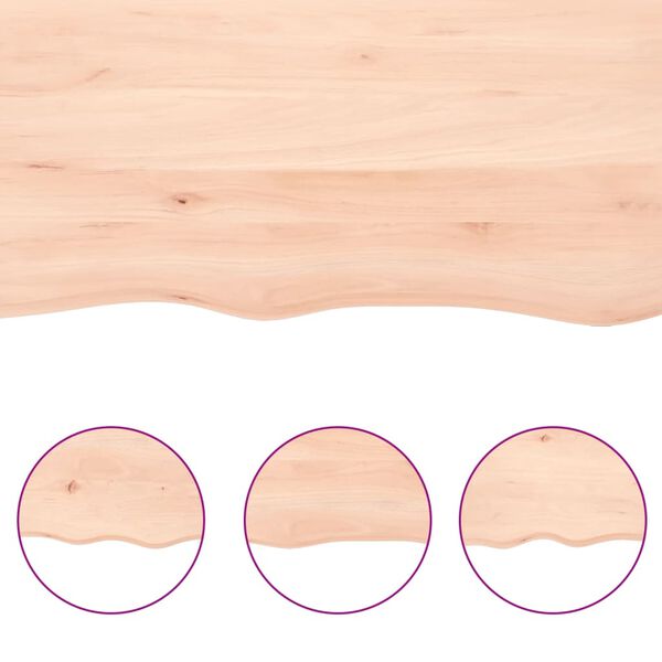 vidaXL Comptoir de salle de bain 60x30x2 cm bois massif non trait&eacute;