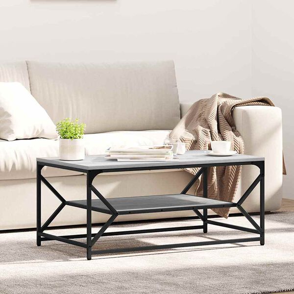 vidaXL Table basse Gris Sonoma 90 x 50 x 40 cm