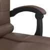 vidaXL Fauteuil de massage inclinable de bureau Marron Similicuir