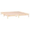 vidaXL Cadre de lit &agrave; LED sans matelas 140x190 cm bois massif