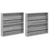 vidaXL &Eacute;tag&egrave;re &agrave; magazines 2 pc Gris Sonoma 80 x 12 x 70 cm