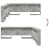 vidaXL T&ecirc;te de lit de rangement Gris b&eacute;ton 200 cm Bois d'ing&eacute;nierie
