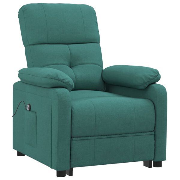 vidaXL Fauteuil Vert fonc&eacute; Tissu