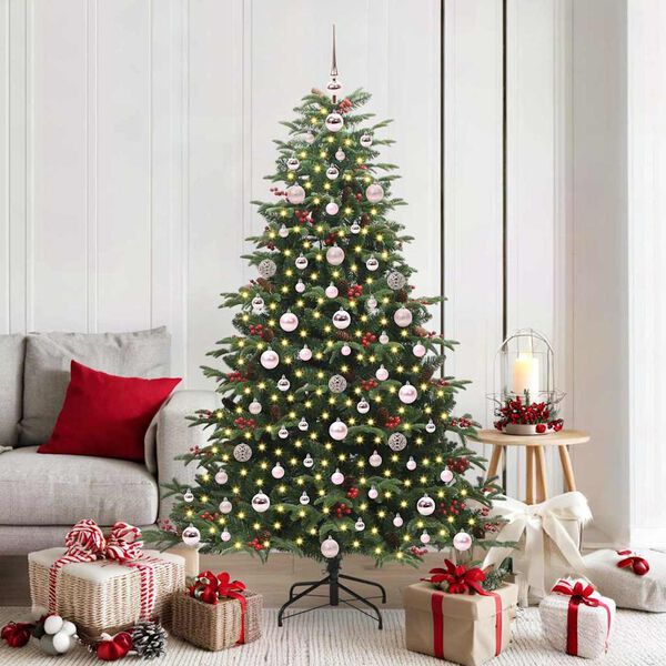 vidaXL Sapin de No&euml;l artificiel Vert 180 cm PVC, m&eacute;tal et plastique
