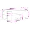 vidaXL Table basse Ch&ecirc;ne noir 100 x 50 x 40 cm Bois d'ing&eacute;nierie
