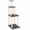vidaXL Arbre &agrave; chat avec griffoirs en sisal gris fonc&eacute; 149 cm