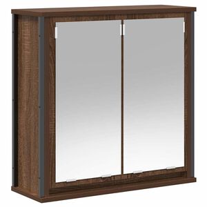 vidaXL Armoire murale de salle de bain miroir ch&ecirc;ne marron 60x21x60 cm