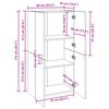 vidaXL Cabinet de Bureau avec &eacute;tag&egrave;re Ch&ecirc;ne artisanal 60 x 32 x 115 cm