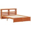 vidaXL Cadre de lit Cire marron 140 x 200 cm Bois de Pin Massif