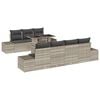 vidaXL Ensemble de Canap&eacute;s 8 pc Gris clair polyrotin